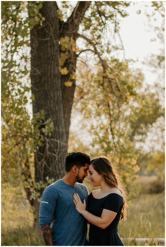 Couple soaks in each other at their Fort Collin engagement session