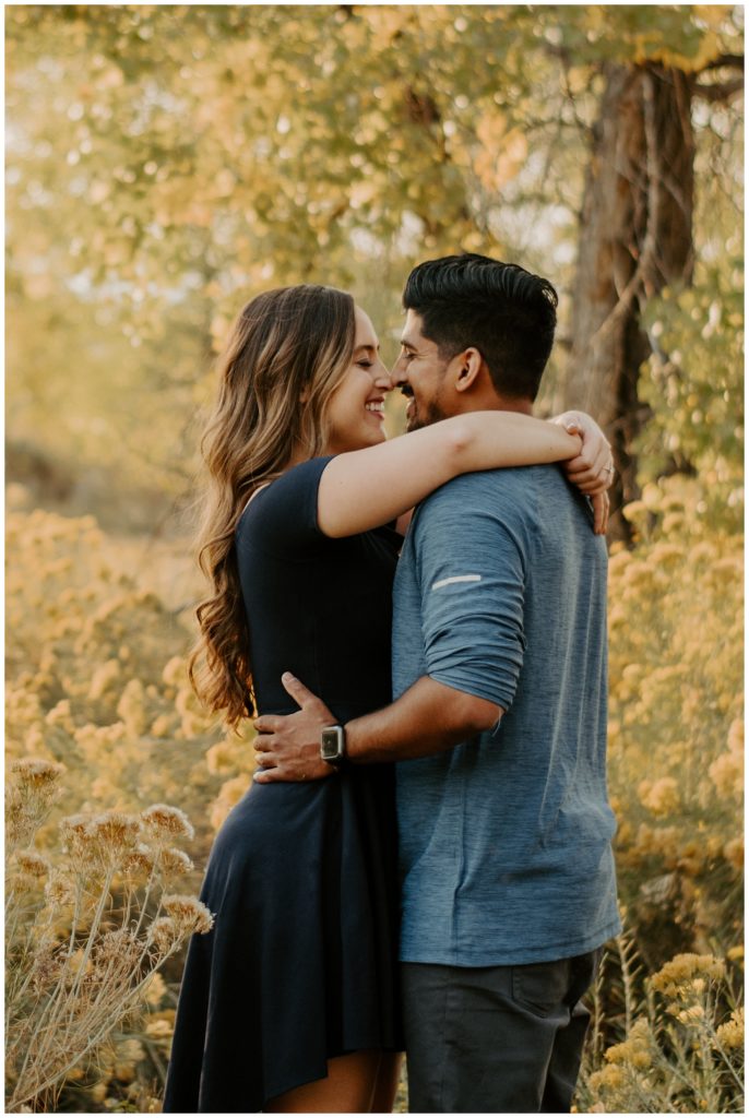 Nose nuzzles in Fort Collins engagement session