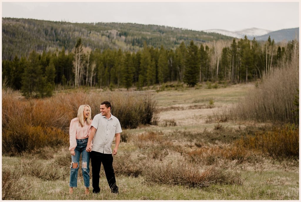 The Colorado mountains are a beautiful place to take engagement photos