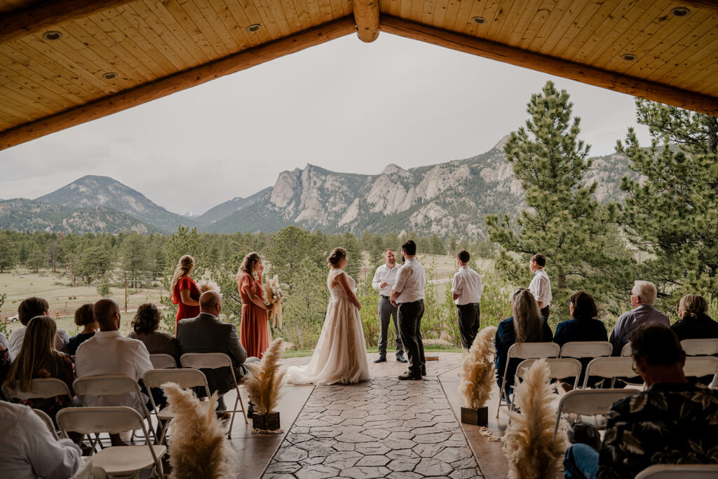 A ceremony at Black Canyon Inn, a wedding venue in Nothern Colorado